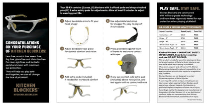 Kitchen Blockers Lens Free Pickleball eyewear instruction guide